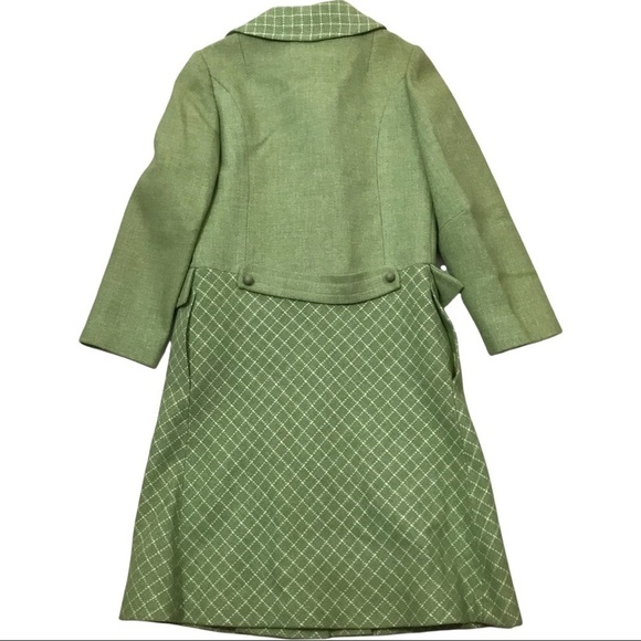Vintage Pickfair Place Women’s small Union Made Green Check Wool Coat Union Made - Picture 6 of 12